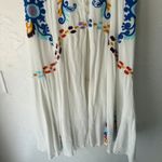 Embroidered Maxi Skirt White Boho Bohemian Cottagecore Festival Long Skirt‎ M Size M Photo 4