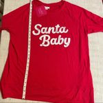 Isabel Maternity Santa Baby Holiday Long Sleeve Tee Red Size undefined Photo 14