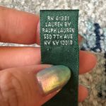 Ralph Lauren Lauren by ribbed knit silk ruffle neck short sleeve sweater top Photo 3