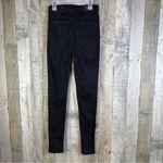 American Eagle  Straight Leg Skinny Black Distressed Ripped Size 0 Short … Photo 1