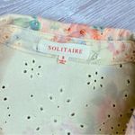 Solitaire  floral eyelet belted button front shirt dress collared short sleeve sm Photo 4