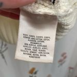 Anthropologie  Knitted & Knotted Ivory Knit Ribbon Laced Up Sweater Photo 6