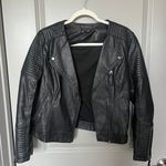 Topshop Faux Leather Biker Jacket Photo 1