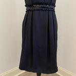 Badgley Mischka  Beaded Halter Dress sz 8 Ruffle Neck Cocktail Party Event Demure Photo 13