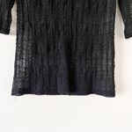 IRO  Camille Cold Shoulder Crochet Mesh Knit Blouse in Black Photo 4