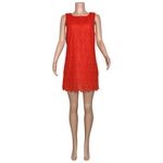 Hill House  Charlie Shift Mini Dress, Poppy Red Scallop Lace, Medium Photo 10