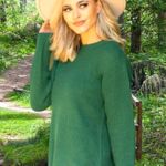 Miss Look  awesome pretty green cotton/acrylic blend warm winter sweater! Photo 2