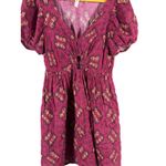 Anthropologie ‎ Boho Gauzy Short Sleeve Pullover Mini Dress Purple Size Small Photo 8