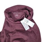 American Eagle  Womens Burgundy Waffle Knit Cowl Neck Long‎ Sleeve Top XS Photo 2