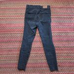 Madewell  BLACK GREY HIGH RISE RIPPED KNEE SKINNY JEANS Photo 4