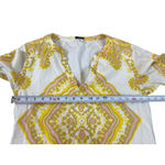 J.Crew Linen Cotton Boho Tunic Dress Size 8 Pink Yellow Paisley Print NWT Photo 9