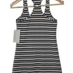 Lululemon Womens  Cool Racerback Black White Stripe Racerback Tank Top Size 6 Photo 7