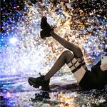 Fishnet Thigh High Stockings, Sultry Studded‎ Decor Over The Knee Socks One Size Black Photo 1