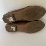 Clarks EUC Collection Sara Clover Brown Leather Woven Ballet Flats Size 10M Photo 9