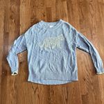 Lou & grey  Womens Light Blue‎ Leopard Knit Sweater Small Photo 1
