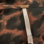 Free People Easy Rider Blouse Leopard Animal Print Sheer Button Down Oversized S Photo 6