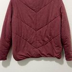 Three Dots [] Red Quilted Knit Fleece Mock Neck Full Zip Jacket Size Medium M Photo 8