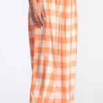 RVCA  nwt orange checker flower trousers pants classic summer fall boho casual Photo 2
