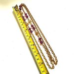 Avon gold tone and purple beaded long vintage necklace Photo 4