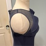 Eliza J . Navy Blue One Shoulder Illusion Ruffle Mermaid Gown Size 6 Photo 5