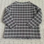 Ann Taylor  Plaid Mock Neck Structured Sweater Top Photo 6
