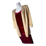 Onyx Nite by Wendye Chaitin gold shimmer open cardigan womens size 10​​ Gray Size M Photo 2