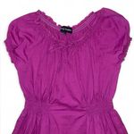 Y2k magenta babydoll milkmaid style tie front blouse Purple Size M Photo 2