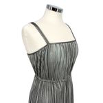 Forever 21 Metallic Silver Pleated Party Night Out Maxi Dress Size Small NWT Photo 3