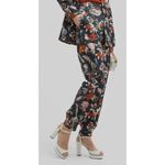 Carolina K Alicia Floral High Waisted Gaucho Pants NWT Sz. S Black Photo 3