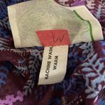 Vintage 70s poly fern leaf print wrap dress Size M Photo 5