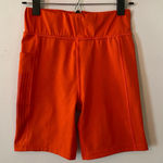 Savage X Fenty Sport Orange Biker Shorts Workout Women's size 12 / 14 Large Photo 0