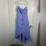 Sachin + Babi  periwinkle, draped tulip dress. Spaghetti straps. 4 Photo 4