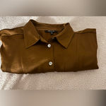 Madewell  Long Sleeve Brown Shirt Dress Photo 3