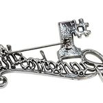 Vtg Silver Tone Pin #1 Grandma Mothers Day 2" Unsigned Gift Birthday Gold Photo 1