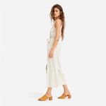 Everlane  Luxe Cotton Jumpsuit in Bone Cream Womens Size M Photo 2