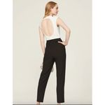 Hutch  Jumpsuit Womens 6‎ Black Open Back Crepe Mock Neck Colorblock Photo 2