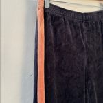 Monrow Neptune Womens Velour Jumpsuit joggers with stripe no size Navy Brown Blue Photo 1