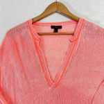 J Crew Oversized 100% Linen Pullover Women Small Long Sleeves Beach Travel Pink Photo 2