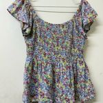 Floral Multicolor Women's Top Pink Size M Photo 1