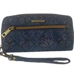 Travelon  Women's RFID Blocking Single Zip Wallet Wristlet Blue Floral Pr… Photo 0