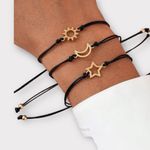 NWT. Star, sun, and moon friendship bracelets Gold Photo 2