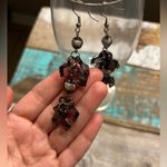Black beaded earrings. Photo 2