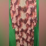 NWOT ICON Swim Bikini Sheer Swirl Pattern Kimono Cover Up size Medium Pink Photo 1