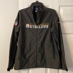 NFL  Steelers Pittsburgh Women Rain Jacket size M gray color Photo 0