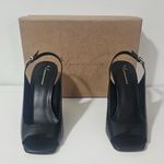Anthropologie  Wedge Slingback Heels - Black/Noir - Women's Size 9.5 - OB1954620 Photo 1