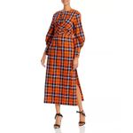 STAUD  open back midi gingham Crosshill Dress size size small Photo 11