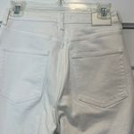 ZARA White Straight Leg Jeans with High-Rise Waist size 6. Photo 13