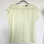 Halogen 𝅺 Top blouse SMALL Yellow Cap Sleeve casual NWT Photo 3
