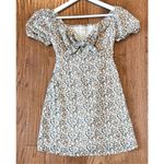 Jessica Simpson  floral puff sleeve tie bust mini dress small Photo 7