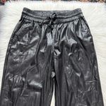 BLANK NYC Black Faux Leather Joggers Photo 2